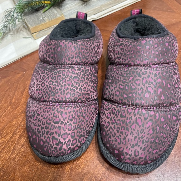 Sorel Go Bodega Run Puffer Faux Fur Epic Plum Leopard Indoor Outdoor Slipper 9 - Picture 3 of 7